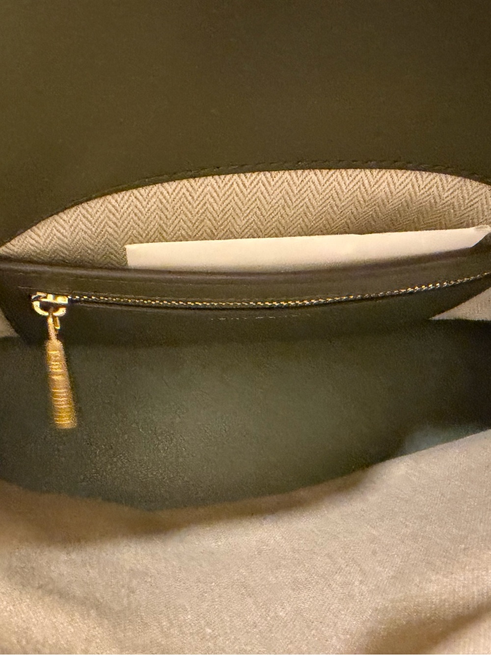 NWT Tory Burch Lee Radziwill Croc-Embossed Leather 2 Way Bag in Mineral Gray - Picture 9 of 16